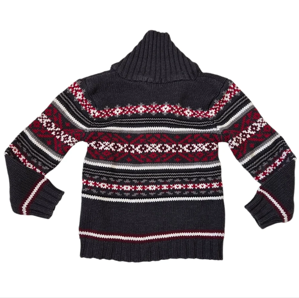 The Children's Place charcoal and red button collared sweater small